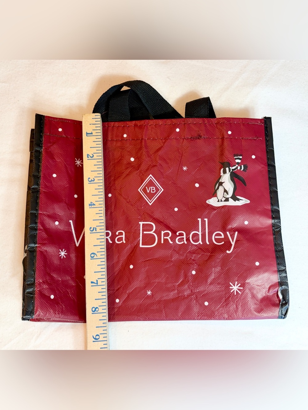 Vera Bradley Yellow Black DOGWOOD Pattern Tote Bag Reusable Penguin Bag - Picture 7 of 7